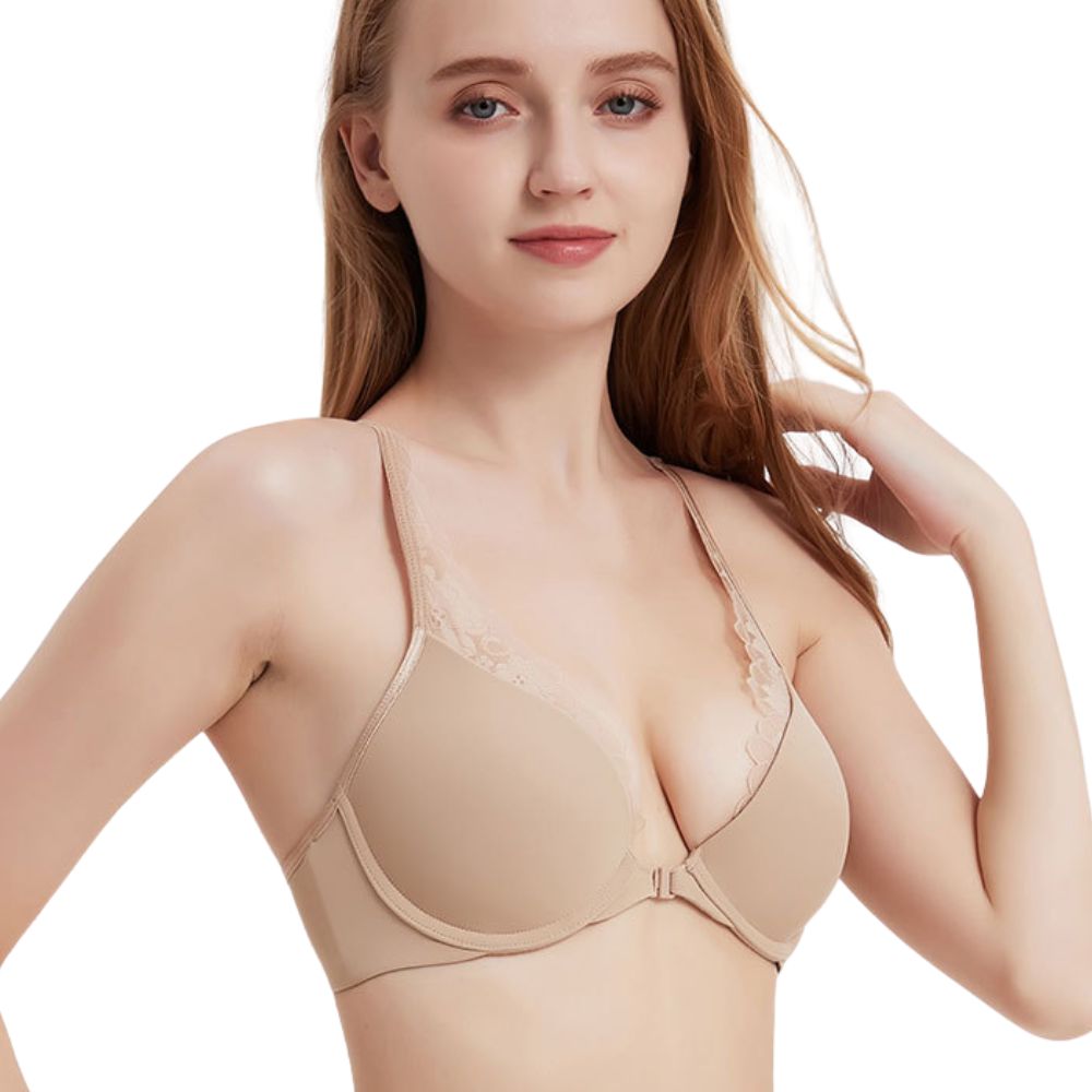 Magic Lace Trim Front Closure Push - Up Bra - Magic Bra