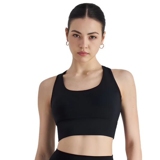 Racerback Longline Sport-BH | Stützendes Workout-Top
