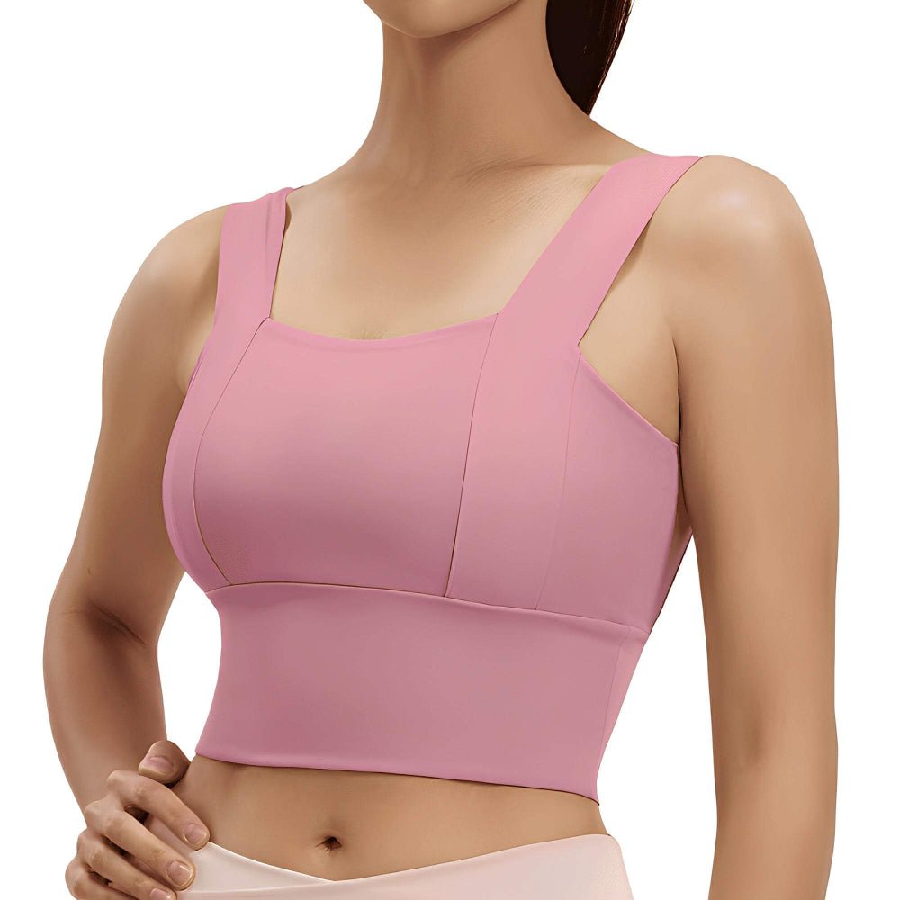 Magic Square Neck Sports Bra | Breathable Activewear with Wide Straps - Magic Bra