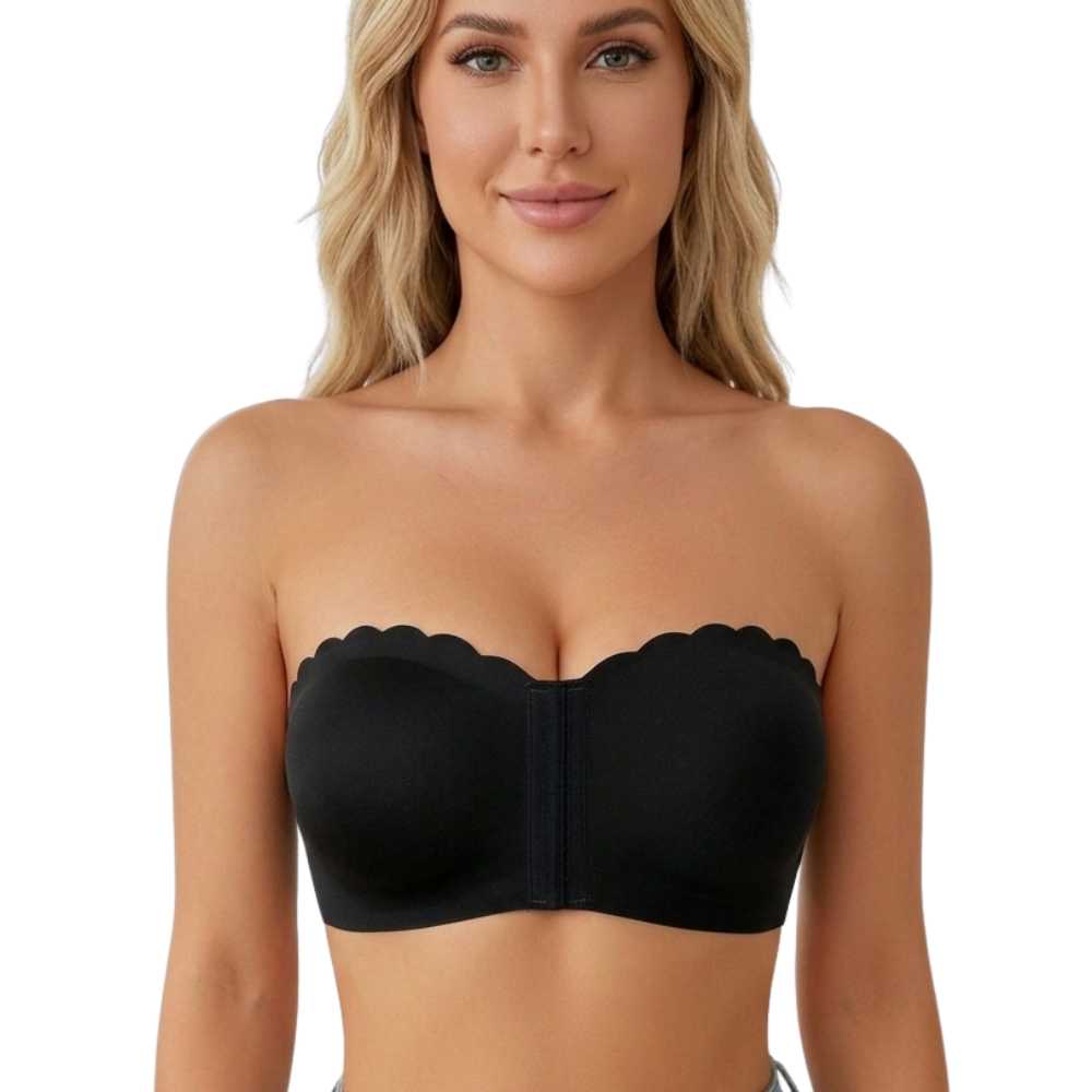 Magic Strapless Seamless Front Closure Push Up Bra - Magic Bra