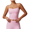 Strappy Integriertes BH Tanktop Mit Abnehmbaren Pads | Nahtlose Unterstützung Cami für Yoga & den Alltag