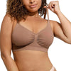 Gerafft Atmungsaktiv Bügellos Bralette